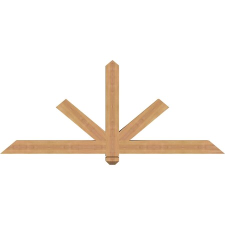 Ekena Millwork Kennewick Timber Gable Bracket, Western Red Cedar, 60"W x 25"H x 3 1/2"D x 3 1/2"F, 10/12 Pitch GBW060X25X0404KEN00SWR
